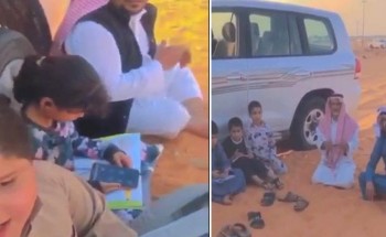 شاهد: تداول فيديو لـ”معلمين وأولياء الأمور والطلاب” في منطقة صحراوية للدخول على “منصة مدرستي”