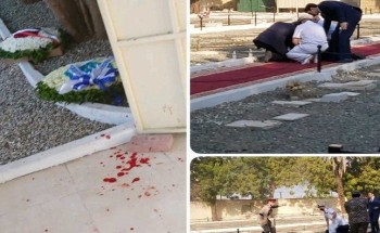 شاهد .. أول صور من موقع الهجوم داخل مقبرة لغير المسلمين في جدة
