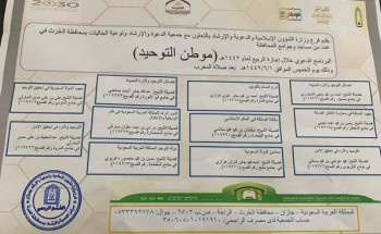 ضمن برنامج ” الأسرة والإجازة ” إسلامية جازان تواصل تنفيذ محاضراتها في الحُرّث
