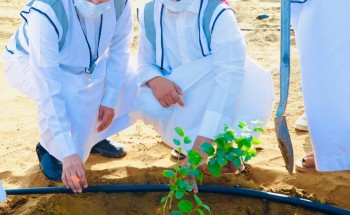 مكتب وزارة الرياضة بمنطقة جازان يشارك في حملة التشجير “لنجعلها خضراء”بمدينة جيزان