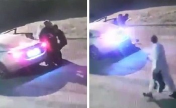 وسط مقاومة كبيرة منه .. بالفيديو: محاولة خطف شاب على طريق عام ليلاً