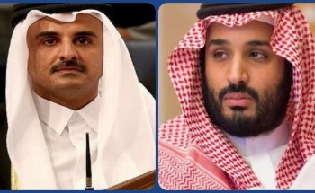 ولي العهد يُجري اتصالاً هاتفياً بأمير دولة قطر