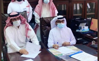 اتفاقيه شراكة بين نادي فيد الرياضي وثانوية المنتزه بحائل