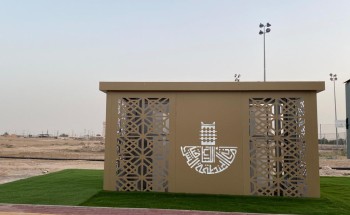 بلدية اللهابه تغطي المحولات الكهربائية بسواتر جمالية