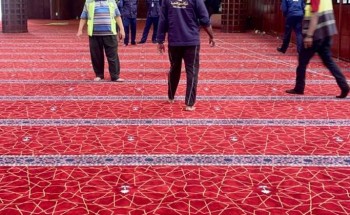 الشؤون الإسلامية تنهي مشروع فرش مسجد التنعيم بالسجاد الفاخر تزامنا مع بدء موسم الحج