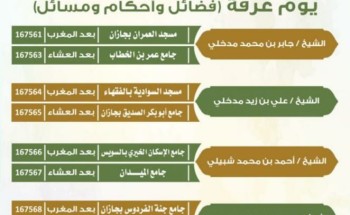 يوم عرفة برنامج دعوي توعوي بدعوة جازان