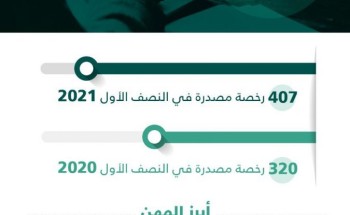 رخص المهن الاستشارية المصدرة ترتفع 27% خلال النصف الأول 2021