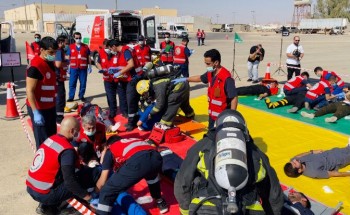 الهلال الأحمر بالجوف ينفذ الفرضية السنوية بمشاركة الجهات المعنية