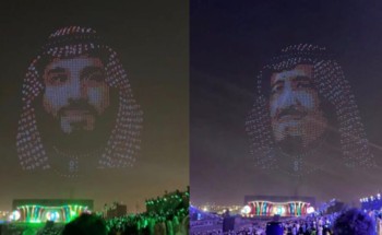 خلال إعلان انطلاق موسم الرياض .. شاهد: المئات من طائرات الدرونز تشكل صورة الملك سلمان وولي العهد