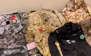 اللجنة الأمنية في إمارة الرياض تغلق محلين وتضبط 120 بدلة عسكرية و 200 قطعة من الأنواط