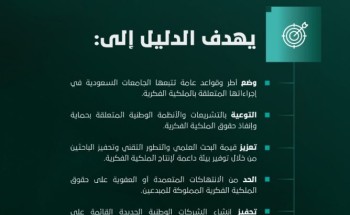 ” الملكية الفكرية ” تطلق الدليل الاسترشادي لسياسات الملكية الفكرية للجامعات والمراكز البحثية