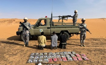 حرس الحدود بمنطقة نجران يحبط تهريب (36) كيلوجرامًا من مادة الحشيش المخدِّر و(5548) قرص إمفيتامين مخدر