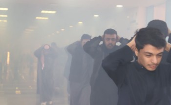 مدني دومة الجندل ينفذ فرضية لحريق وهمي بجامعة الجوف