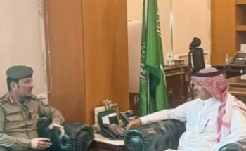 محافظ ينبع يستقبل مدير جوازات مطار الأمير عبدالمحسن بن عبدالعزيز “نايف بن معتق الرشيدي” بمناسبة ترقيته إلى رتبة عقيد
