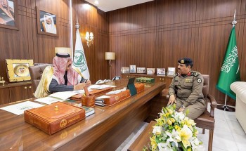 سمو الأمير عبدالعزيز بن سعد يستقبل مدير شرطة المنطقة