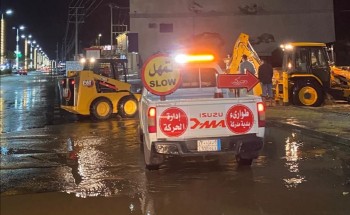 أمانة العاصمة المقدّسة تعالج الآثار الناتجة من الحالة المطرية بمدركة