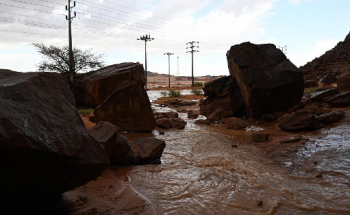 هطول أمطار الخير على مراكز منطقة تبوك