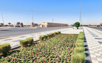 بلدية النعيرية تزرع 300 ألف زهرة موسمية بالطرق والشوارع والميادين الرئيسية