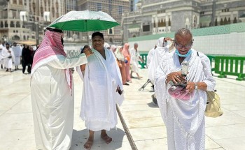 شؤون الحرمين تطلق مبادرة ” مظلة وقاية “