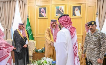 سمو أمير منطقة حائل يستقبل المهنئين من منسوبي الإمارة ‏