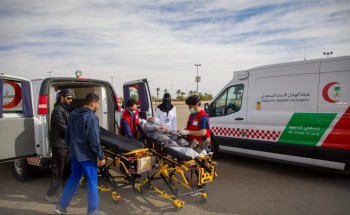 ‏⁧‫جامعة حائل‬⁩ وفرع هيئة الهلال الأحمر بالمنطقة تنفذان خطة فرضية لإنقاذ حالة مرضية عبر الإسعاف الجوي