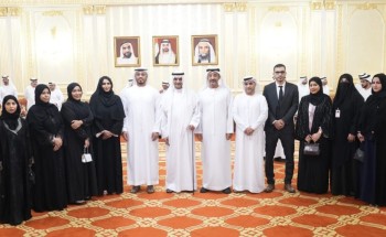 حمد بن محمد الشرقي يستقبل أعضاء جمعية الفجيرة الاجتماعية الثقافية