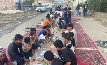 أهالي قرية الطرشية يقيمون إفطار جماعي