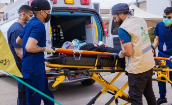 تنفيذ فرضية حريق وهمي بمستشفى حفر الباطن المركزي