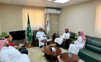 مدير الهلال الأحمر بالجوف يستقبل مدير شركة الاتصالات السعودية بالمنطقة