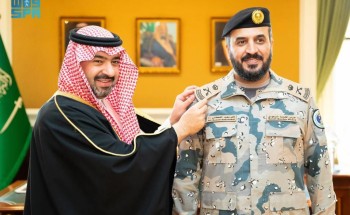 نائب أمير تبوك يستقبل قائد حرس الحدود ويهنئه بالترقية إلى رتبة لواء