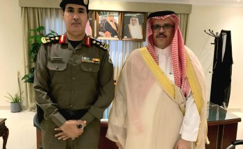 محافظ الجبيل يهنئ العميد البقمي بمناسبة ترقيته