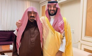 ولي العهد يزور الشيخ بدر بن الدويش بالمستشفى ويطمئن على صحته