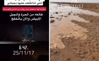 بالفيديو.. «الزعاق» يوثق جريان المياه في لسان وادي الرمة بعد سقوط الأمطار.. ويكشف عن أغرب سحابة رآها بحياته