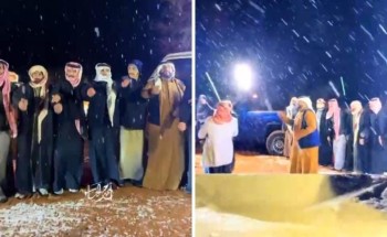 حائل تحتفل بالثلوج.. بالفيديو.. الأهالي يحيون رقصة السامري الشعبية وسط أجواء ساحرة