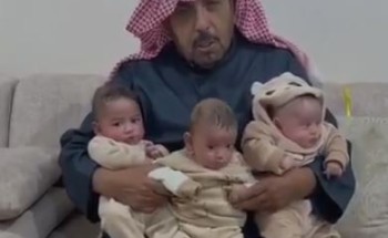 مواطن سعودي يرزق بتوأم ثلاثي (شاهد)