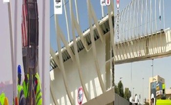 في 36 ساعة فقط.. إنجاز أضخم جسر مشاة بالخبر (شاهد)