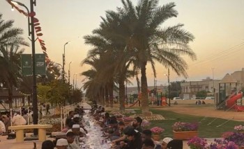 مائدة واحدة تجمع الأهالي والمسؤولين في مبادرة إفطار رمضاني بالحريق