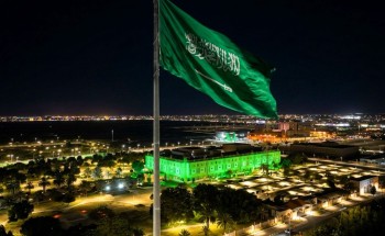 إمارة تبوك تتوشح بالأخضر وترفع راية التوحيد احتفاءً بـ يوم العلم السعودي