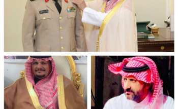 رجل الأعمال عايد بن شويلع والأستاذ عبدالله الرشيدي يهنئان اللواء نايف العنزي بمناسبة ترقيته إلى رتبة لواء