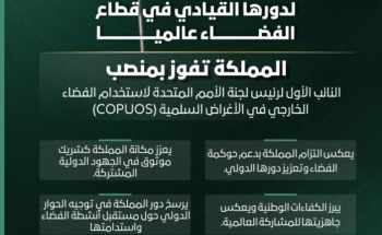 السعودية تفوز بمنصب النائب الأول لرئيس لجنة الأمم المتحدة لاستخدام الفضاء الخارجي