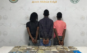 حرس الحدود يحبط تهريب 45 كيلوجرامًا من الحشيش في عسير ويقبض على 3 مخالفين