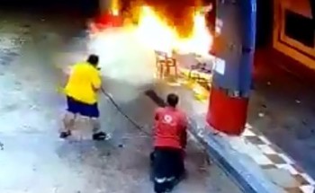 بالصور..محافظ ينبع يكرم “المرزوقي” بعد منعه كارثة محققة بإحدى محطات الوقود