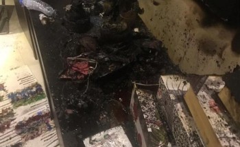 «بالصور» انفجار “شاحن متنقل” يتسبب بحريق داخل شقة سكنية في الطائف