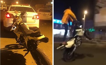 دوريات المرور تطيح بـ”قائد الدراجة النارية المتهوّر” بعسير (فيديو)