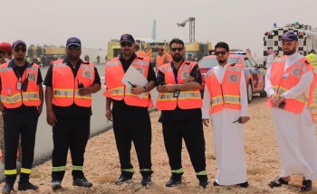 الهلال الاحمر بمحافظة جدة يشارك “فرضية هبوط اضطراري” لطائرة تعرضت لخلل