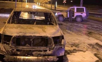 إطلاق نار على الشرطة في عسير.. واشتعال النيران بسيارة مهربي القات