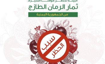 بشكل مؤقت “البيئة” تحظر استيراد ثمار الرمان من اليمن