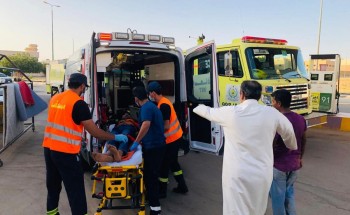 مدني بريدة يباشر حادث سقوط عامل داخل غرفة خزانات