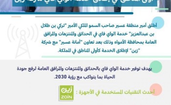 “الحميدي”: الواي فاي المجاني بحدائق الأمواه حدثاً فريداً من نوعه يأتي لأول مرة على مستوى المملكة