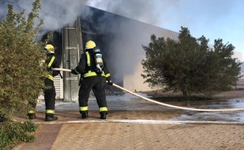 مدني القصيم يسيطر على حريق كهربائي بـ الاسياح
